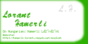 lorant hamerli business card